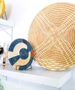 KAZI Medium Mod Abstract Round Basket 8 KAZI Medium Mod Abstract Round Basket