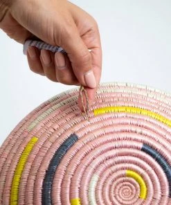 KAZI Medium Pale Blush Spiral Basket Home Goods