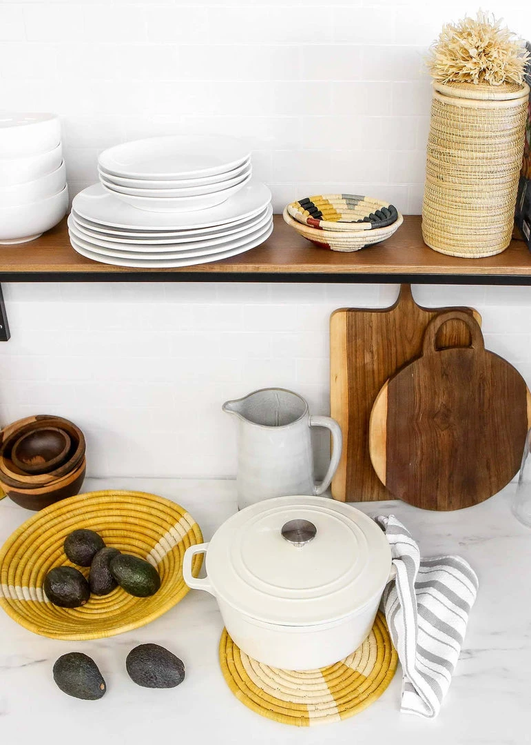 KAZI Mustard Geo Trivet 2 KAZI Mustard Geo Trivet