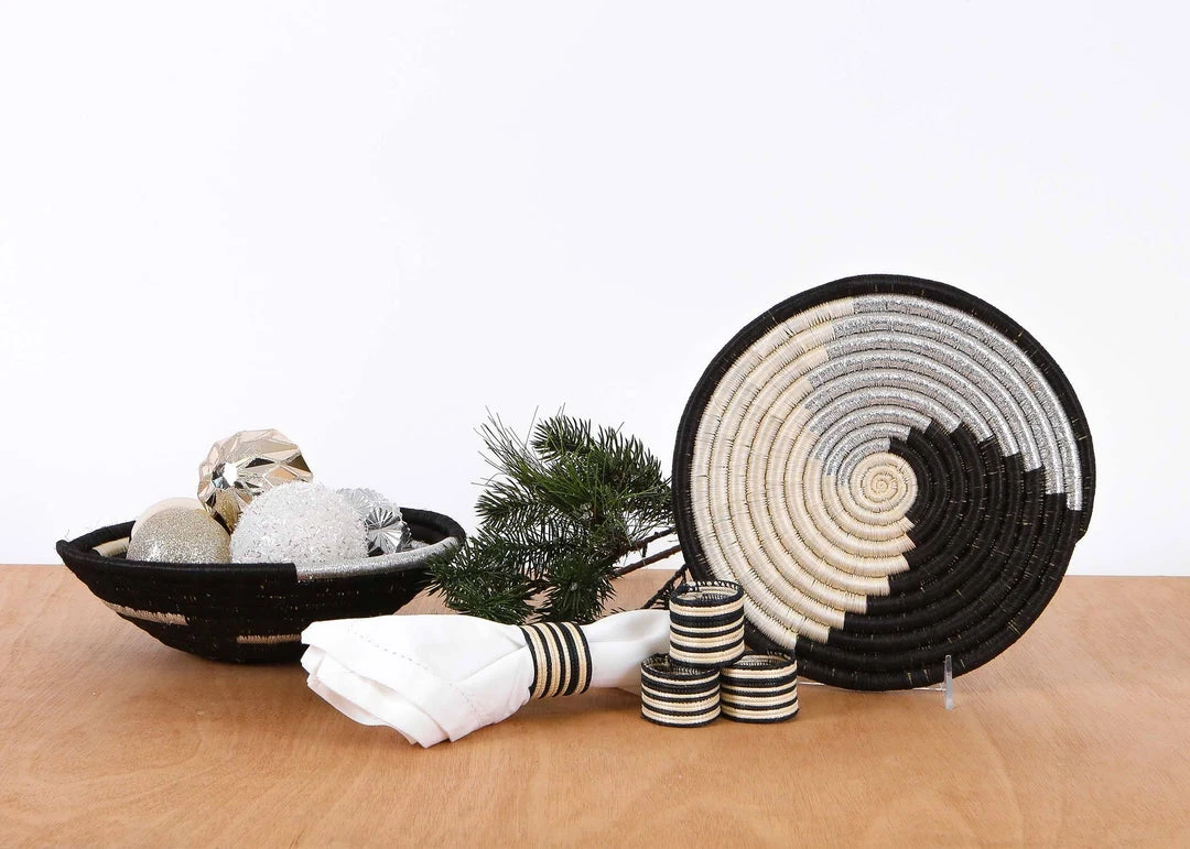 KAZI Silver + Black Unity Hot Pad Home Goods 2 KAZI Silver + Black Unity Hot Pad Home Goods