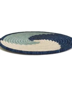 KAZI Home Goods Silver Blue Unity Trivet