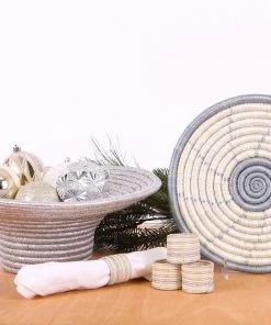 KAZI Spiral Metallic Silver Hot Pad Home Goods