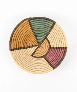 KAZI Home Goods Large Lilac + Neutrals Round Basket