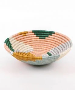 KAZI Large Metallic Floret Kijani Round Basket Home Goods 8 KAZI Large Metallic Floret Kijani Round Basket Home Goods