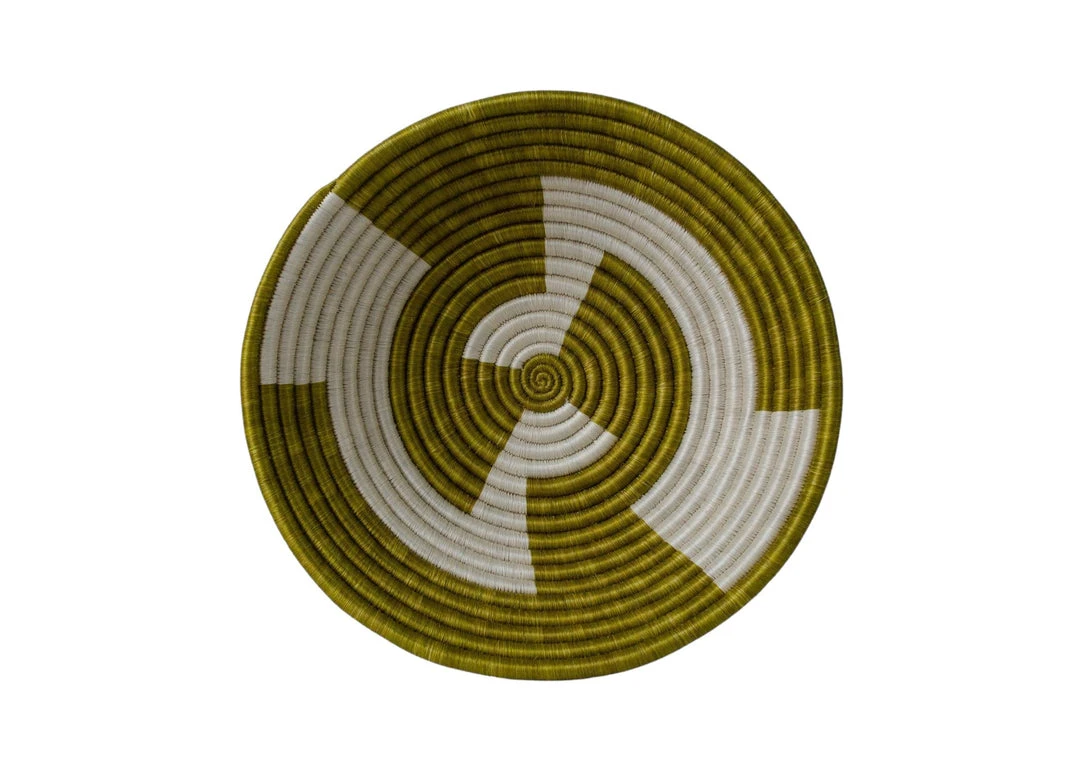 KAZI Olive Geo Large Round Basket Home Goods 1 KAZI Olive Geo Large Round Basket Home Goods