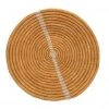 KAZI Large Tan Striped Round Basket