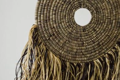 KAZI Home Goods Small Black Woven Wall Disc Art 2 KAZI Home Goods Small Black Woven Wall Disc Art