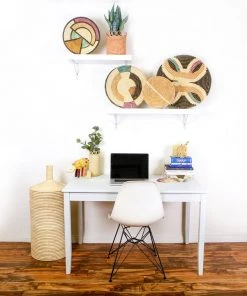 KAZI Extra Large Lilac + Neutrals Round Basket Home Goods