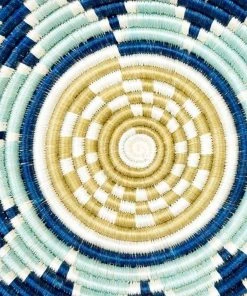 KAZI Extra Large Silver Blue + Navy Round Basket Home Goods 10 KAZI Extra Large Silver Blue + Navy Round Basket Home Goods