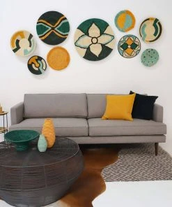 KAZI Home Goods Small Bermuda Fringed Wall Disc I 6 KAZI Home Goods Small Bermuda Fringed Wall Disc I