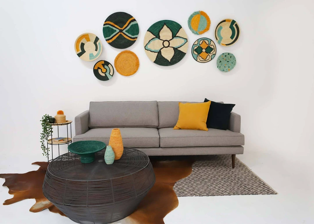 KAZI Home Goods Small Bermuda Fringed Wall Disc I 3 KAZI Home Goods Small Bermuda Fringed Wall Disc I