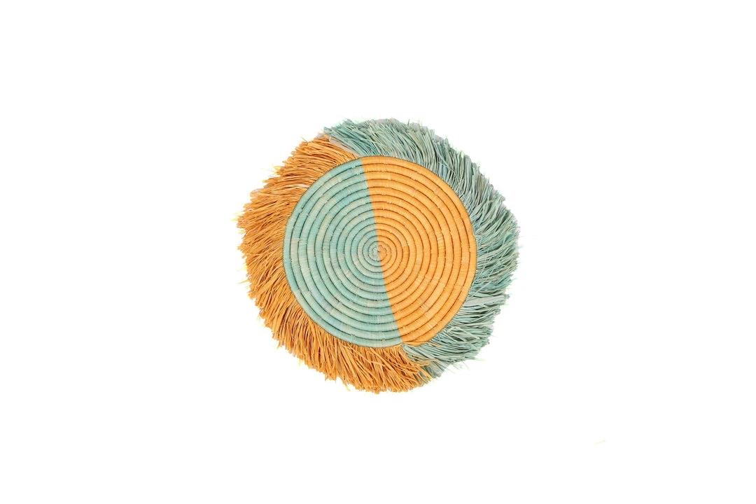 KAZI Home Goods Small Bermuda Fringed Wall Disc I 1 KAZI Home Goods Small Bermuda Fringed Wall Disc I