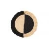 KAZI Small Black Half Moon Fringed Wall Disc Home Goods