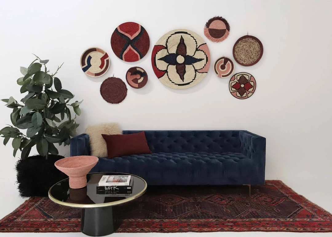 KAZI Home Goods Small Blossom Fringed Wall Disc I 3 KAZI Home Goods Small Blossom Fringed Wall Disc I