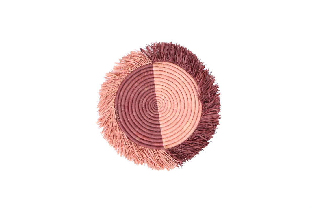 KAZI Home Goods Small Blossom Fringed Wall Disc I 1 KAZI Home Goods Small Blossom Fringed Wall Disc I