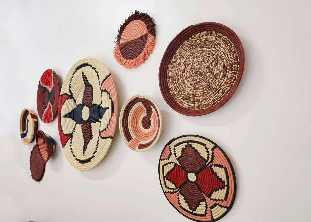 KAZI Home Goods Small Blossom Fringed Wall Disc I 2 KAZI Home Goods Small Blossom Fringed Wall Disc I