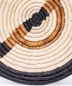 KAZI Small Geo + Banana Bark Woven Wall Plate