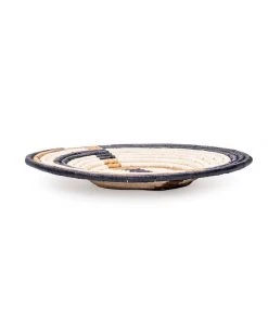 KAZI Small Geo + Banana Bark Woven Wall Plate