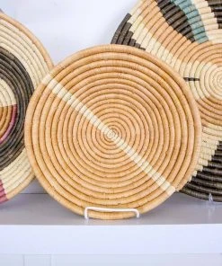 KAZI Jumbo Lilac + Neutrals Round Basket Home Goods