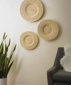 KAZI Medium All Natural Woven Wall Plate Home Goods