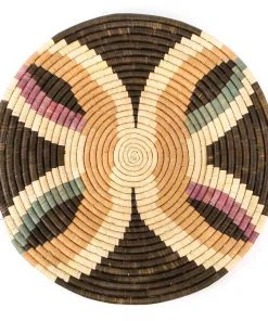 KAZI Large Lilac + Neutrals Tabia Woven Wall Plate