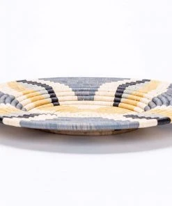 KAZI Large Opal Gray + Mustard Tabia Wall Plate Home Goods