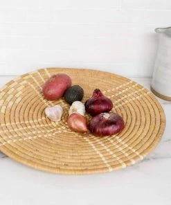 KAZI Large Tan Sanaa Woven Wall Plate Home Goods 8 KAZI Large Tan Sanaa Woven Wall Plate Home Goods