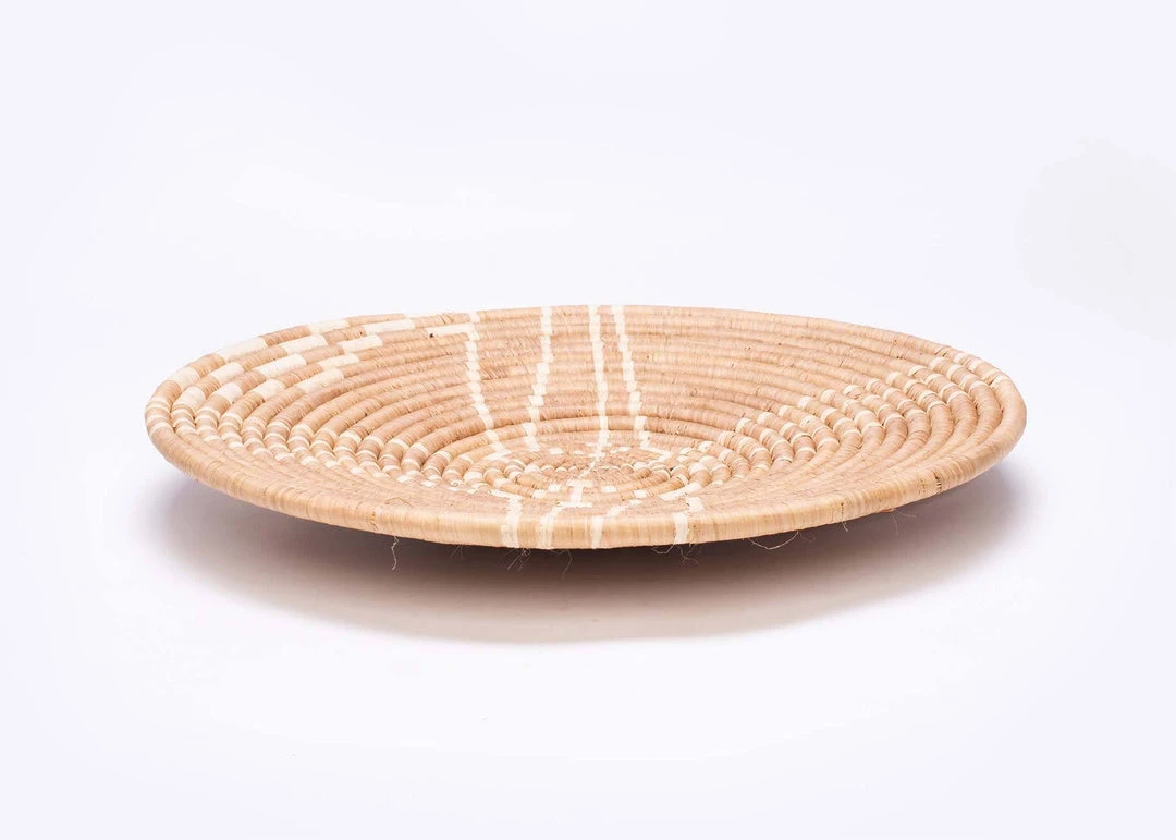 KAZI Large Tan Sanaa Woven Wall Plate Home Goods 3 KAZI Large Tan Sanaa Woven Wall Plate Home Goods