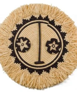 KAZI Home Goods Fringed Sun Mask Wall Art Disc