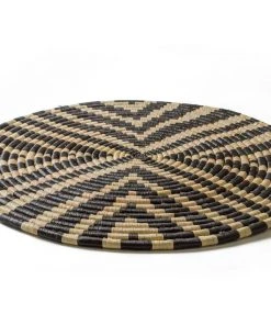 KAZI Black + Natural Geo Wall Basket 6 KAZI Black + Natural Geo Wall Basket