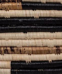 KAZI Home Goods Banana Bark Blocked Catch All Basket 8 KAZI Home Goods Banana Bark Blocked Catch All Basket