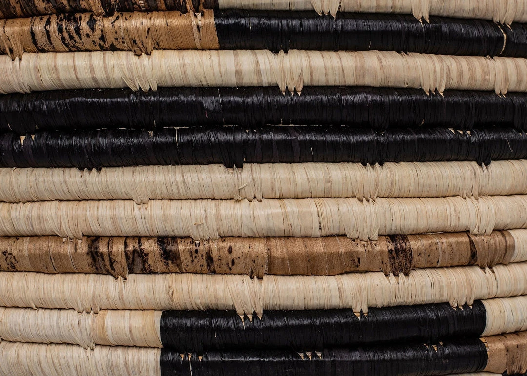 KAZI Home Goods Banana Bark Blocked Catch All Basket 4 KAZI Home Goods Banana Bark Blocked Catch All Basket