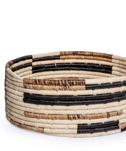 KAZI Home Goods Banana Bark Blocked Catch All Basket 7 KAZI Home Goods Banana Bark Blocked Catch All Basket