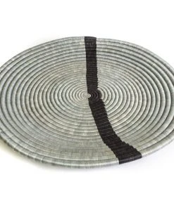 KAZI Extra Large Steeple Gray Modern Woven Wall Plate
