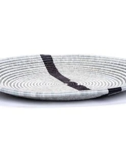 KAZI Extra Large Steeple Gray Modern Woven Wall Plate