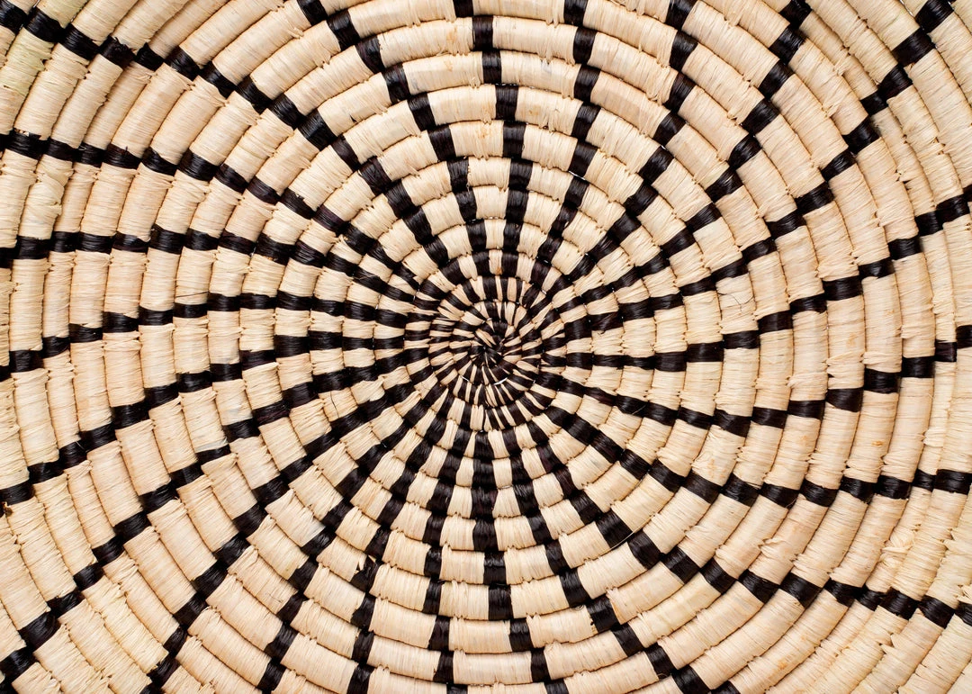 KAZI Jumbo Black Shujaa Woven Wall Plate Home Goods 5 KAZI Jumbo Black Shujaa Woven Wall Plate Home Goods