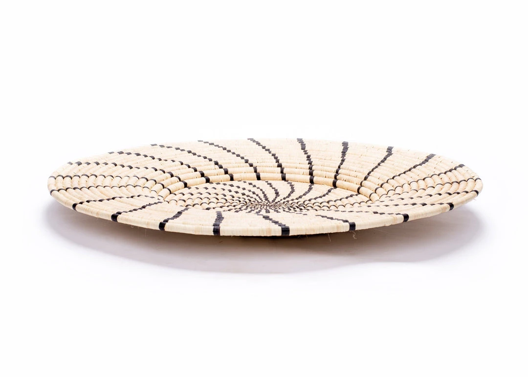 KAZI Jumbo Black Shujaa Woven Wall Plate Home Goods 3 KAZI Jumbo Black Shujaa Woven Wall Plate Home Goods