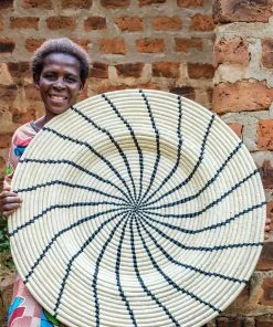 KAZI Jumbo Black Shujaa Woven Wall Plate Home Goods