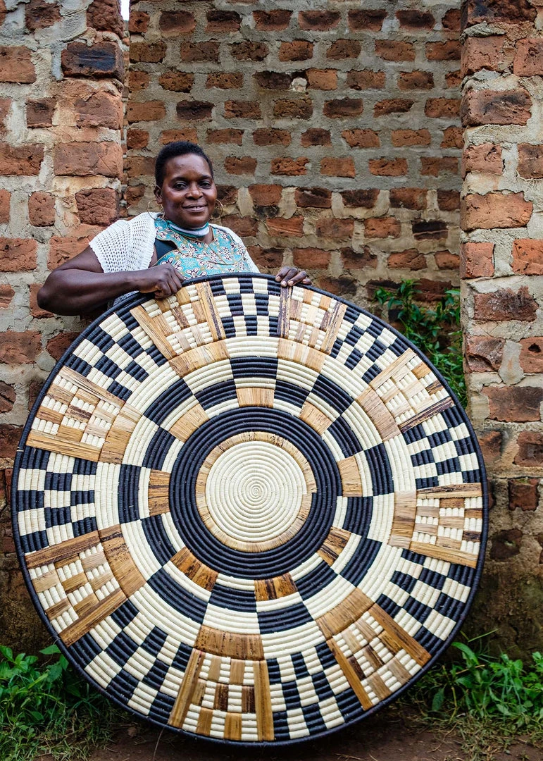 KAZI Oversized Midnight Woven Wall Plate 3 KAZI Oversized Midnight Woven Wall Plate