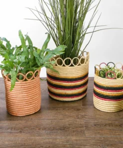 KAZI Home Goods Small Mod Rainbow Hooped Planter 2 KAZI Home Goods Small Mod Rainbow Hooped Planter
