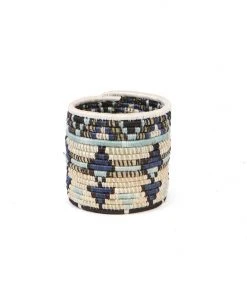 KAZI Small Silver Blue Planter Home Goods