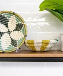 KAZI Home Goods Small Bayou Hope Round Basket