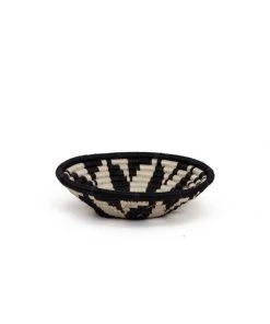 KAZI Home Goods Small Black + White Virunga Round Basket 8 KAZI Home Goods Small Black + White Virunga Round Basket