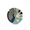KAZI Small Silver Blue Biko Round Basket