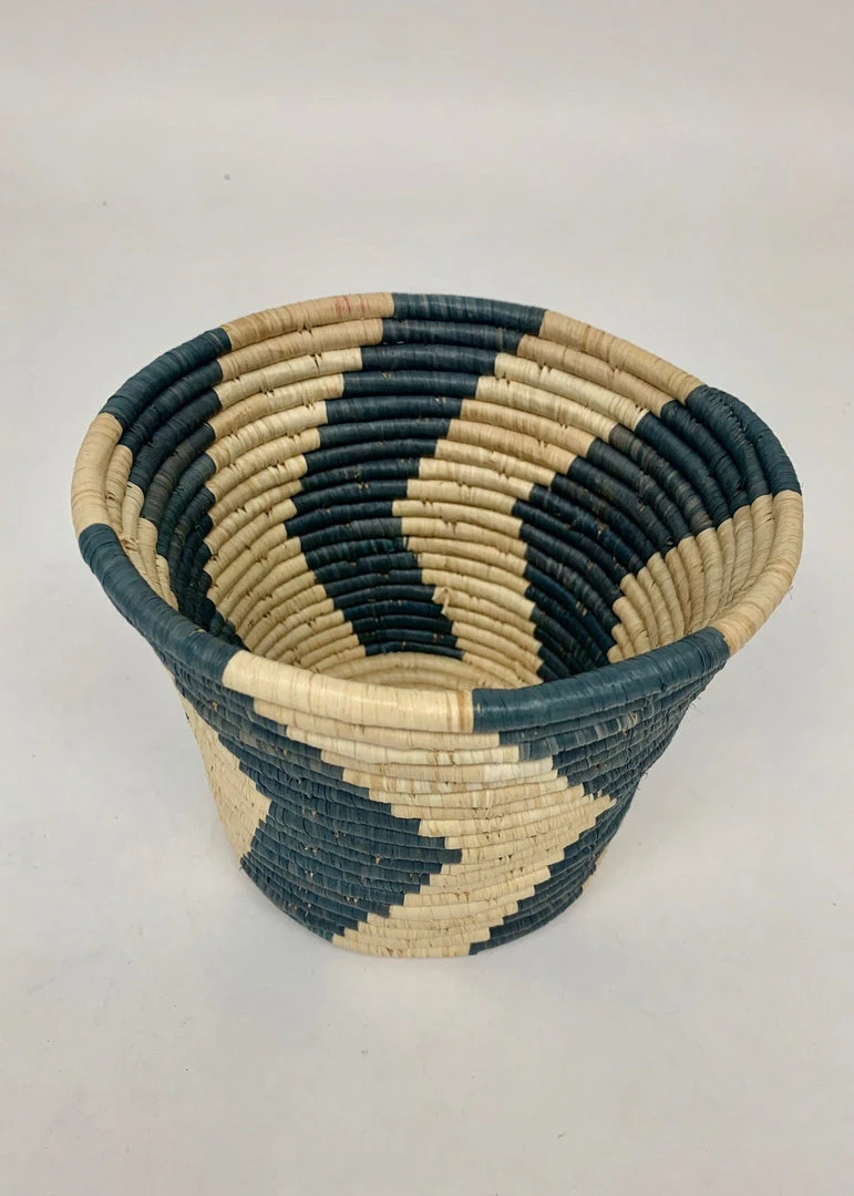 KAZI Home Goods Blue Gray Chevron Planter 5 KAZI Home Goods Blue Gray Chevron Planter