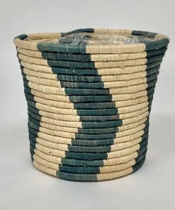 KAZI Home Goods Blue Gray Chevron Planter 8 KAZI Home Goods Blue Gray Chevron Planter