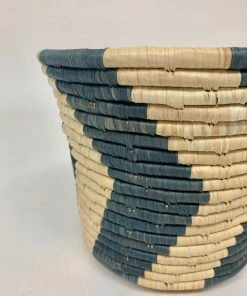 KAZI Home Goods Blue Gray Chevron Planter 7 KAZI Home Goods Blue Gray Chevron Planter