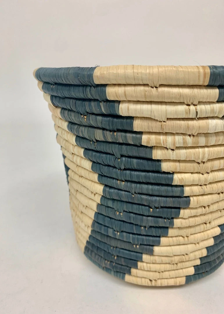 KAZI Home Goods Blue Gray Chevron Planter 3 KAZI Home Goods Blue Gray Chevron Planter