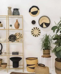 KAZI Large Striped Black Grass Planter 6 KAZI Large Striped Black Grass Planter