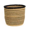 KAZI Large Striped Black Grass Planter